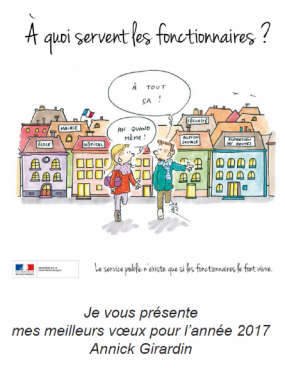 Carte de Voeux 2017 d'Annick Girardin.