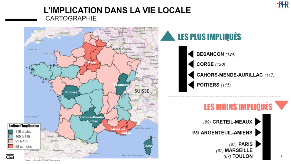 Régionautes l'implication dans la vie locale cartographie