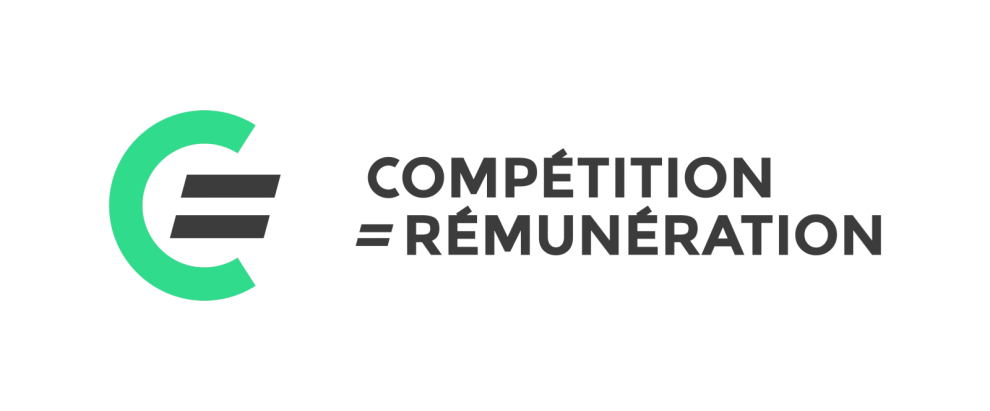 Le logo Compétition = Rémunération proposé par l'association Métiers Graphiques.