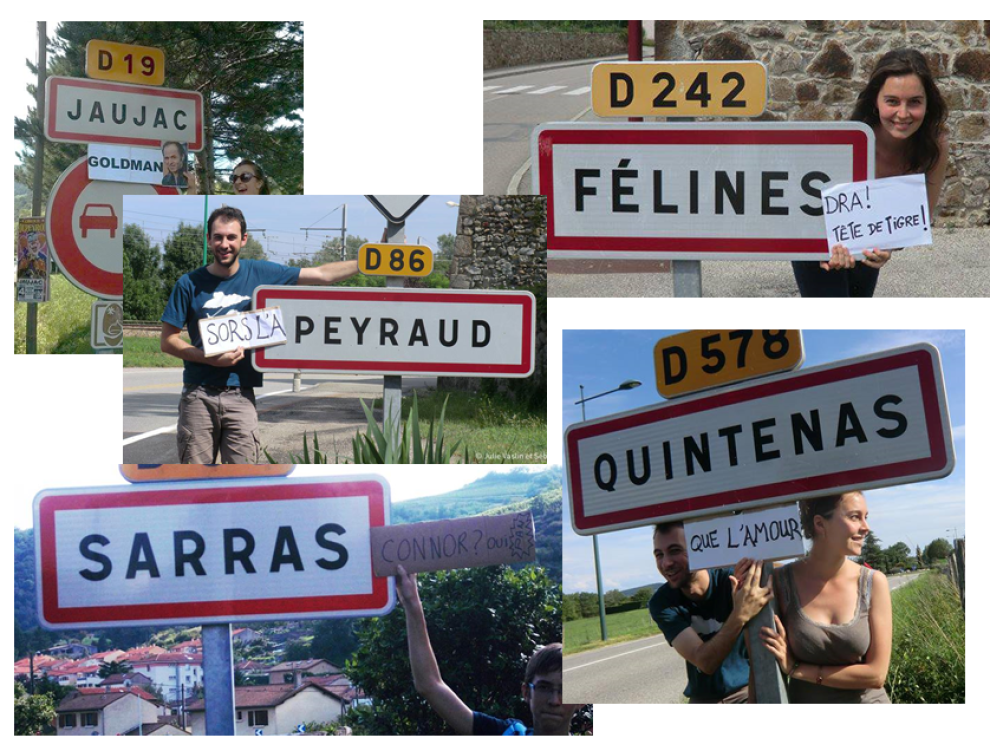 Jeu d'engagement sur les noms de villages en Ardèche