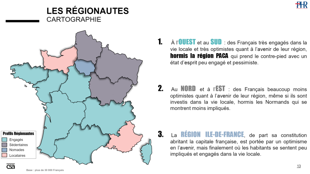 Régionautes, cartographie.